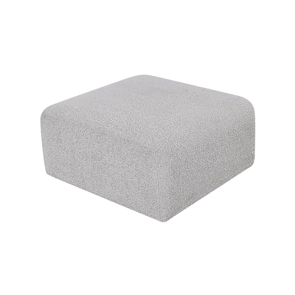 Arc Grey Boucle Fabric Ottoman. Picture 3