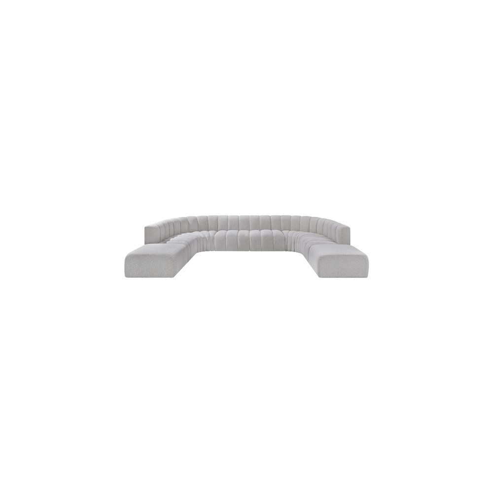 Arc Grey Boucle Fabric Modular Sofa. Picture 4