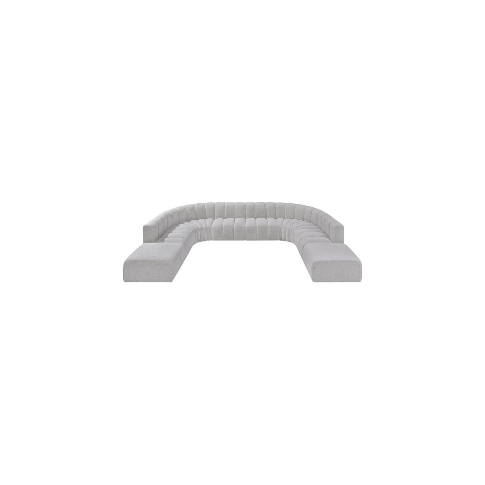 Arc Grey Boucle Fabric Modular Sofa. Picture 5