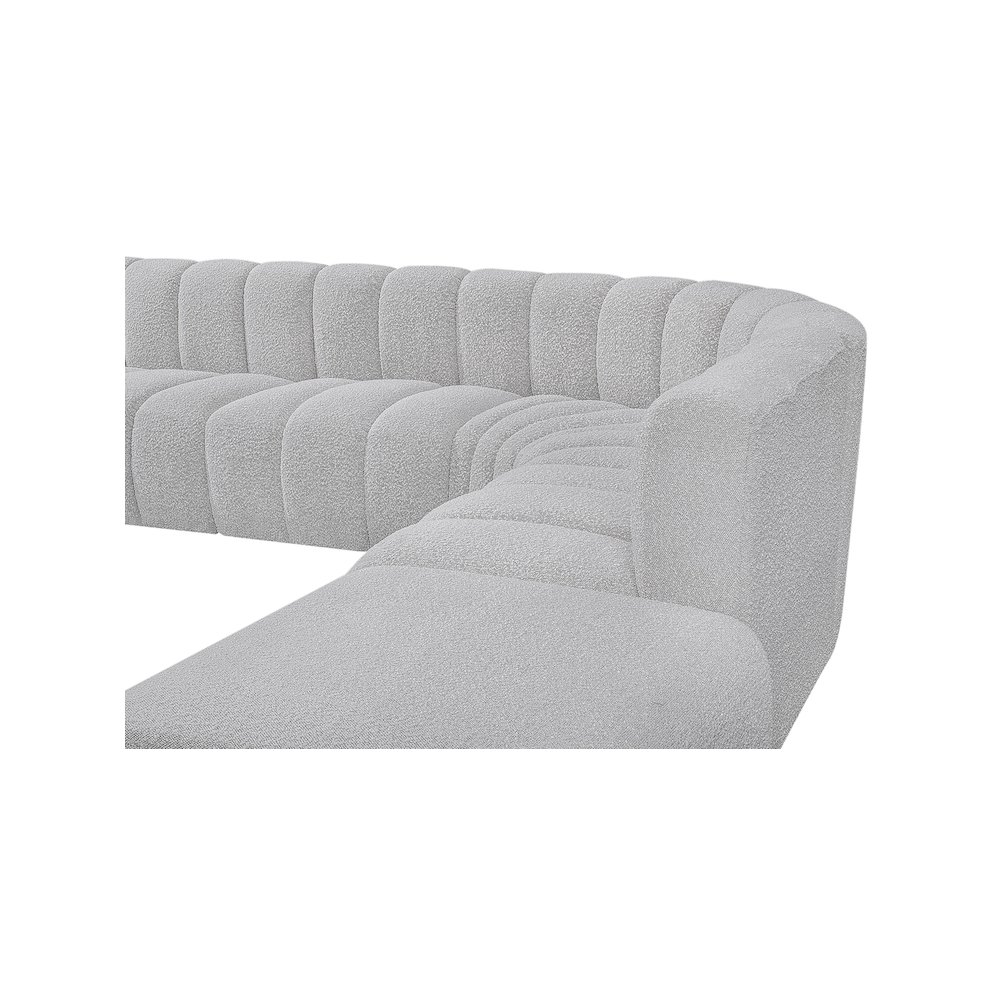 Arc Grey Boucle Fabric Modular Sofa. Picture 7