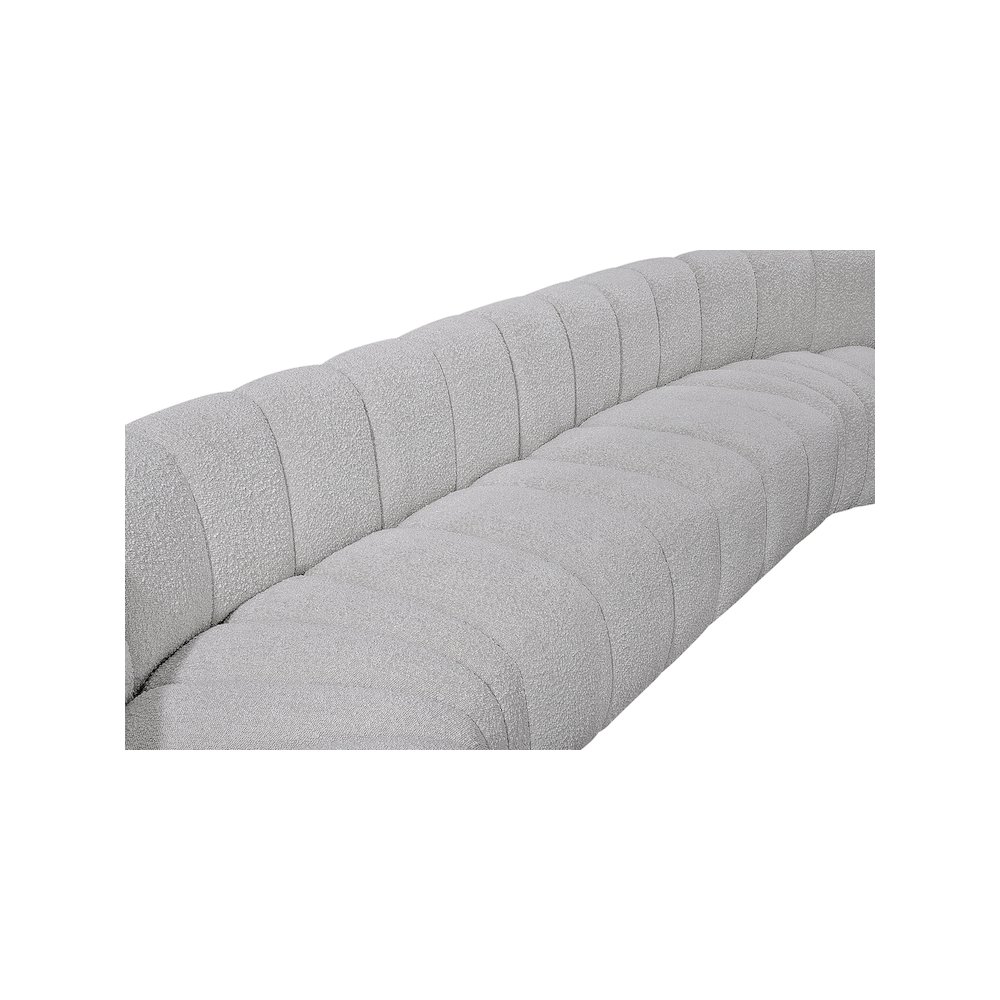 Arc Grey Boucle Fabric Modular Sofa. Picture 8