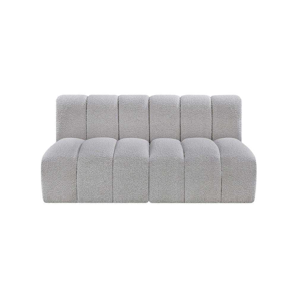 Arc Grey Boucle Fabric Modular Sofa. Picture 4
