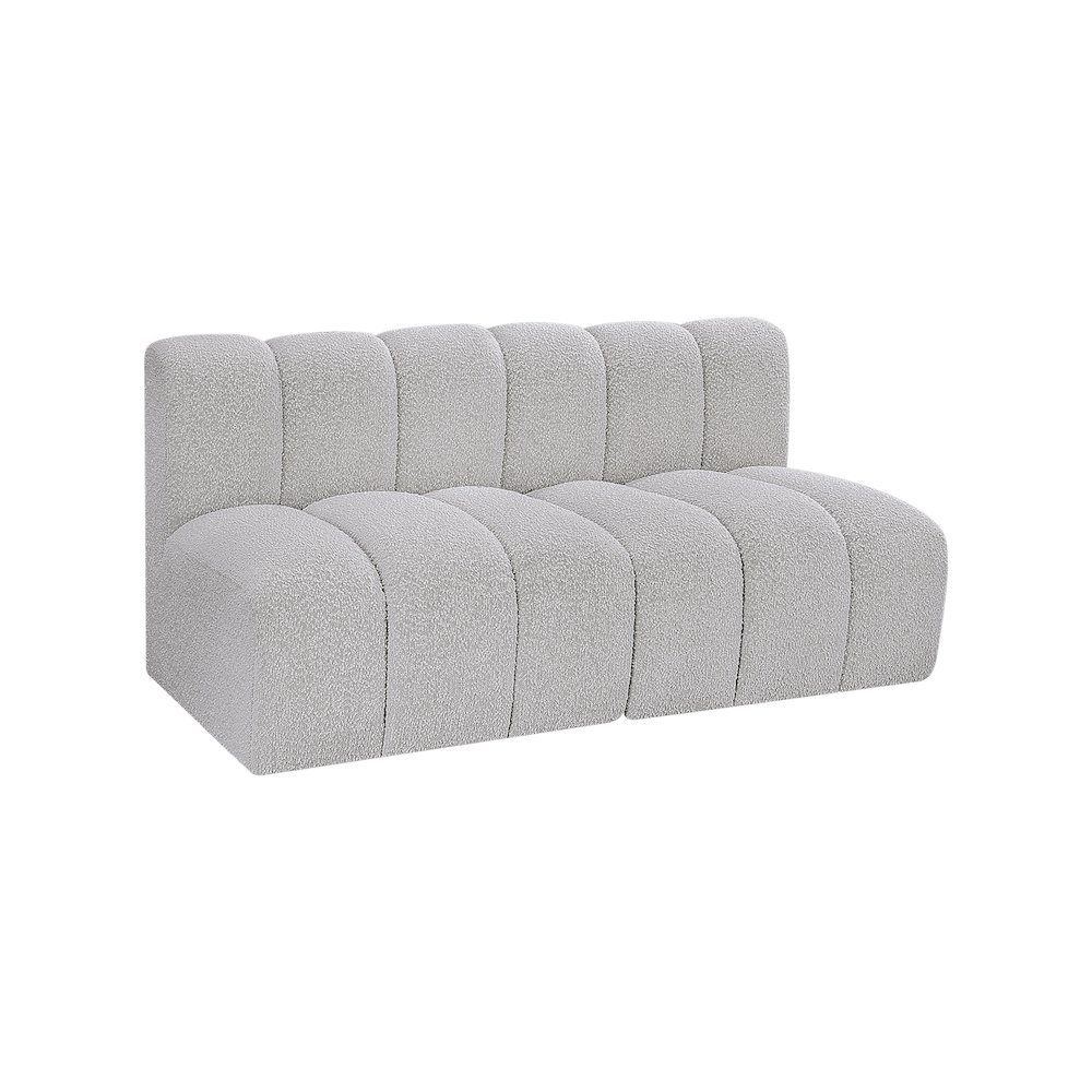 Arc Grey Boucle Fabric Modular Sofa. Picture 6