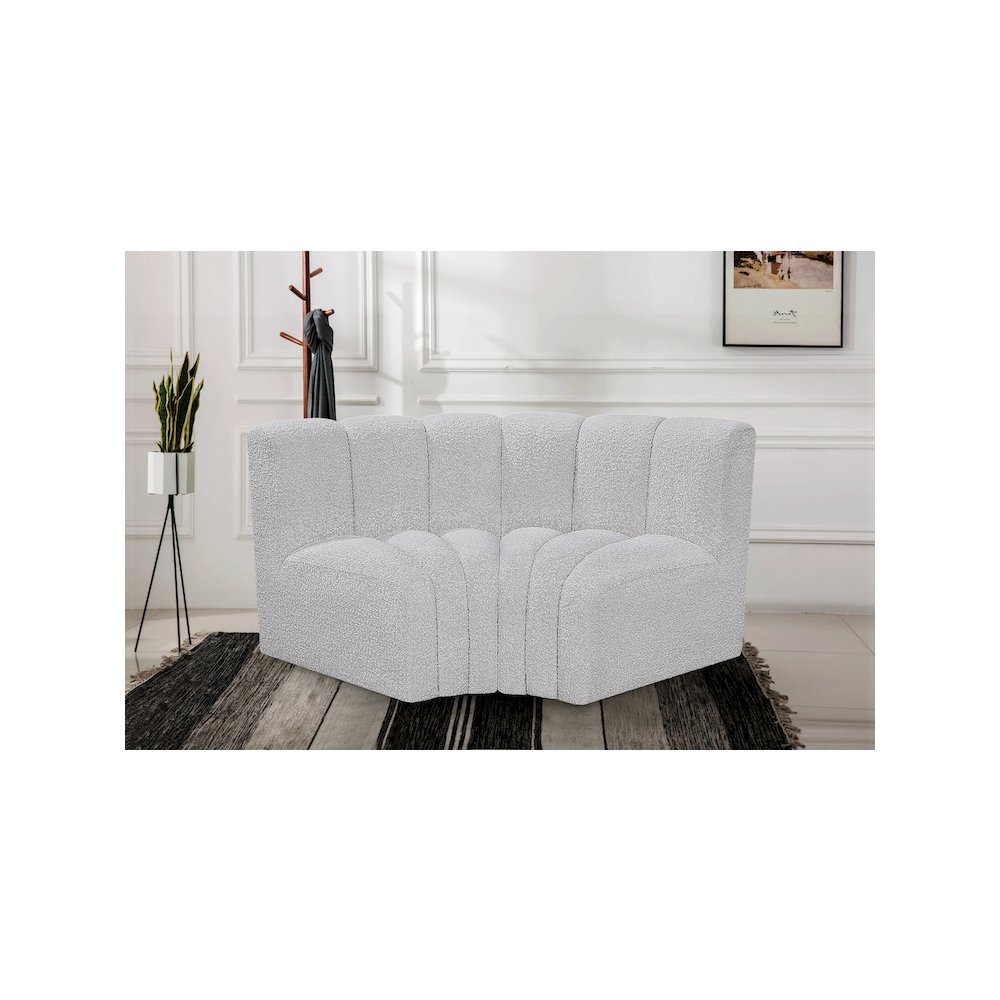 Arc Grey Boucle Fabric Modular Sofa. Picture 2