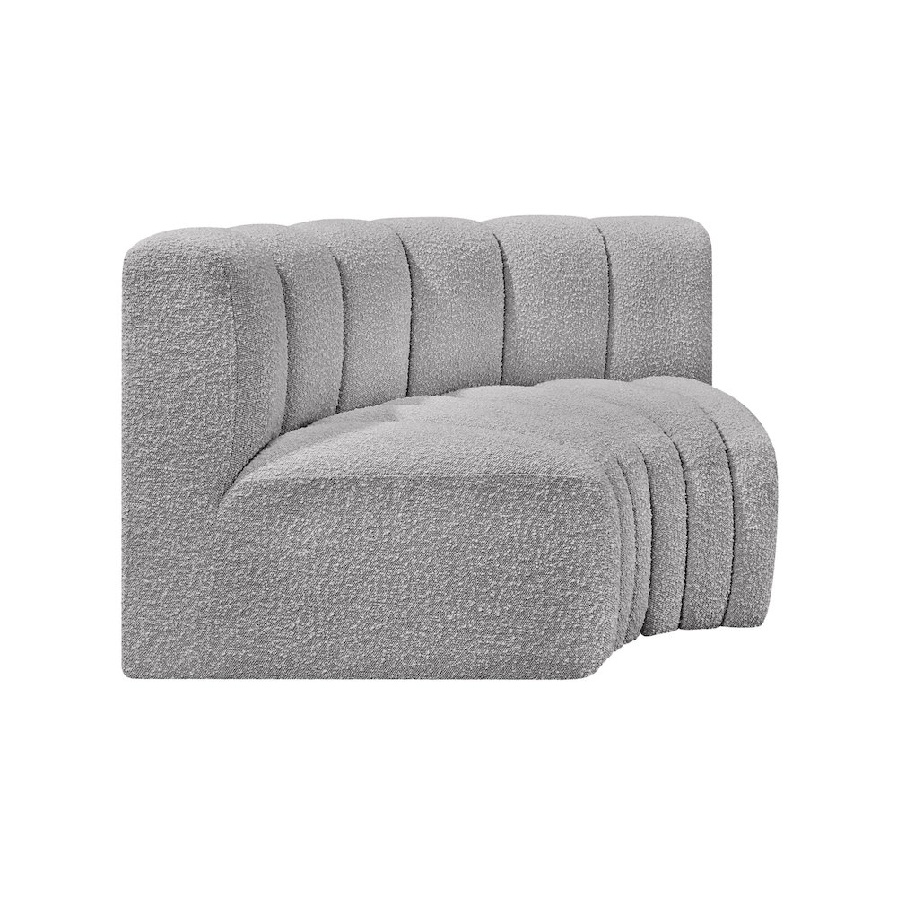 Arc Grey Boucle Fabric Modular Sofa. Picture 4