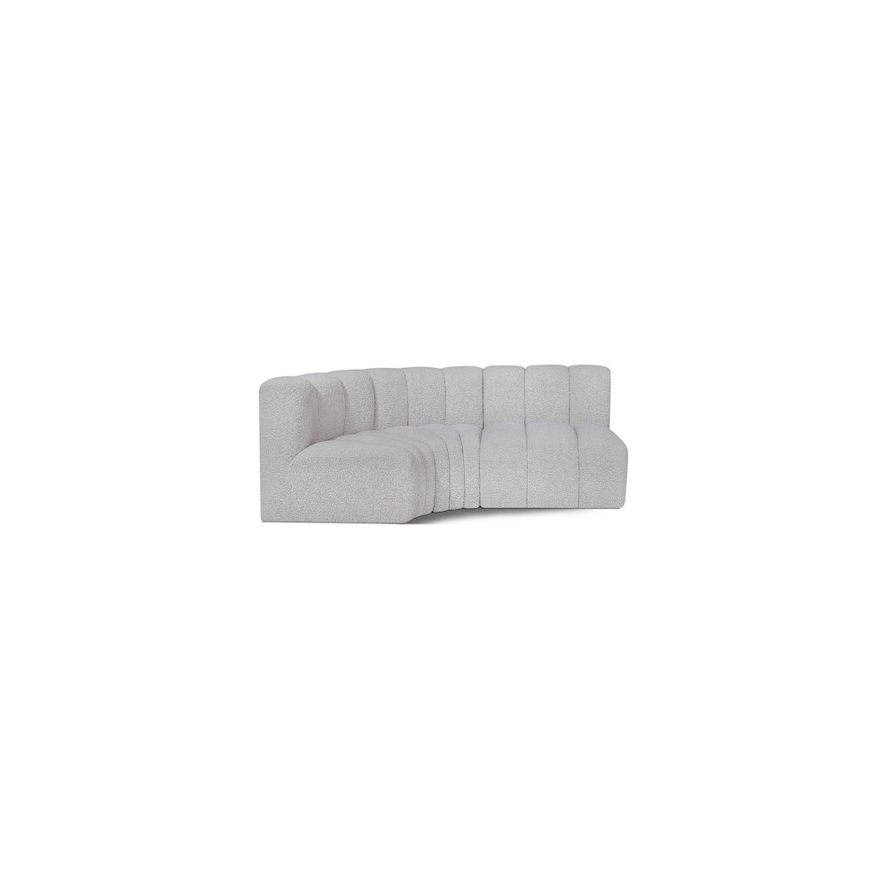 Arc Grey Boucle Fabric Modular Sofa. Picture 1