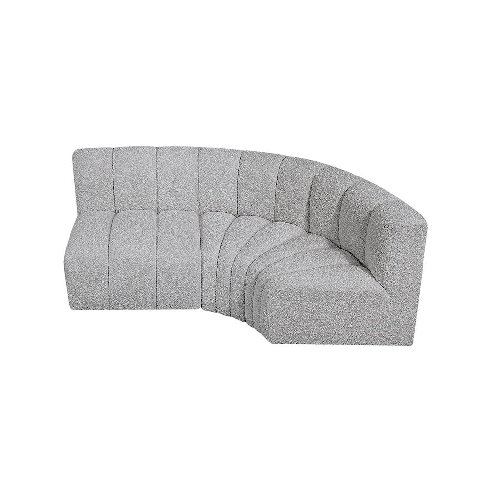 Arc Grey Boucle Fabric Modular Sofa. Picture 5