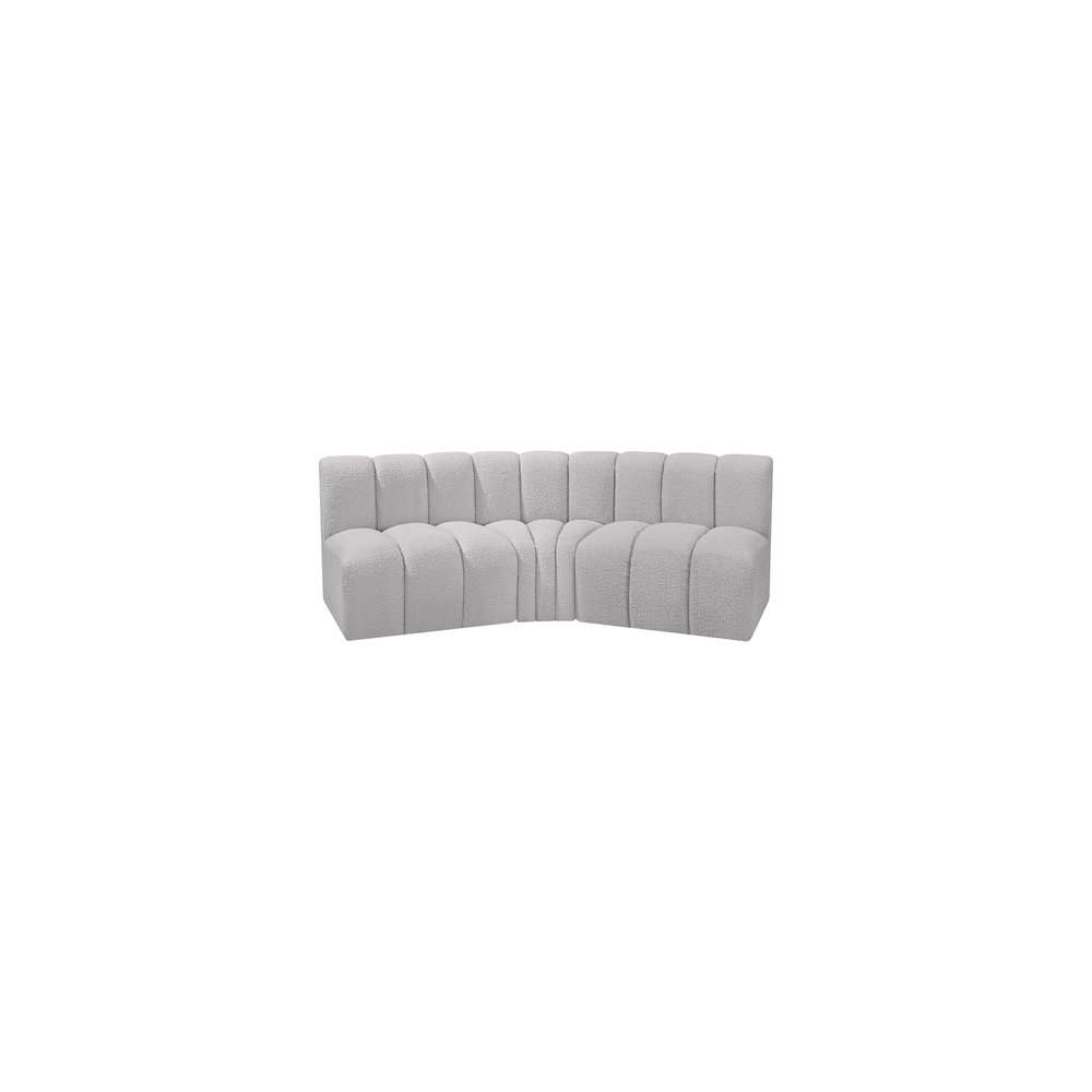 Arc Grey Boucle Fabric Modular Sofa. Picture 1