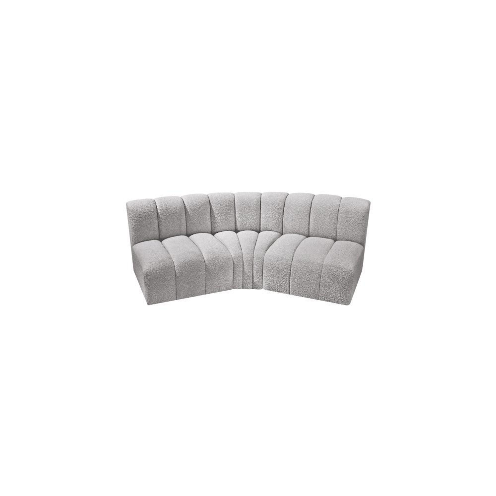 Arc Grey Boucle Fabric Modular Sofa. Picture 4