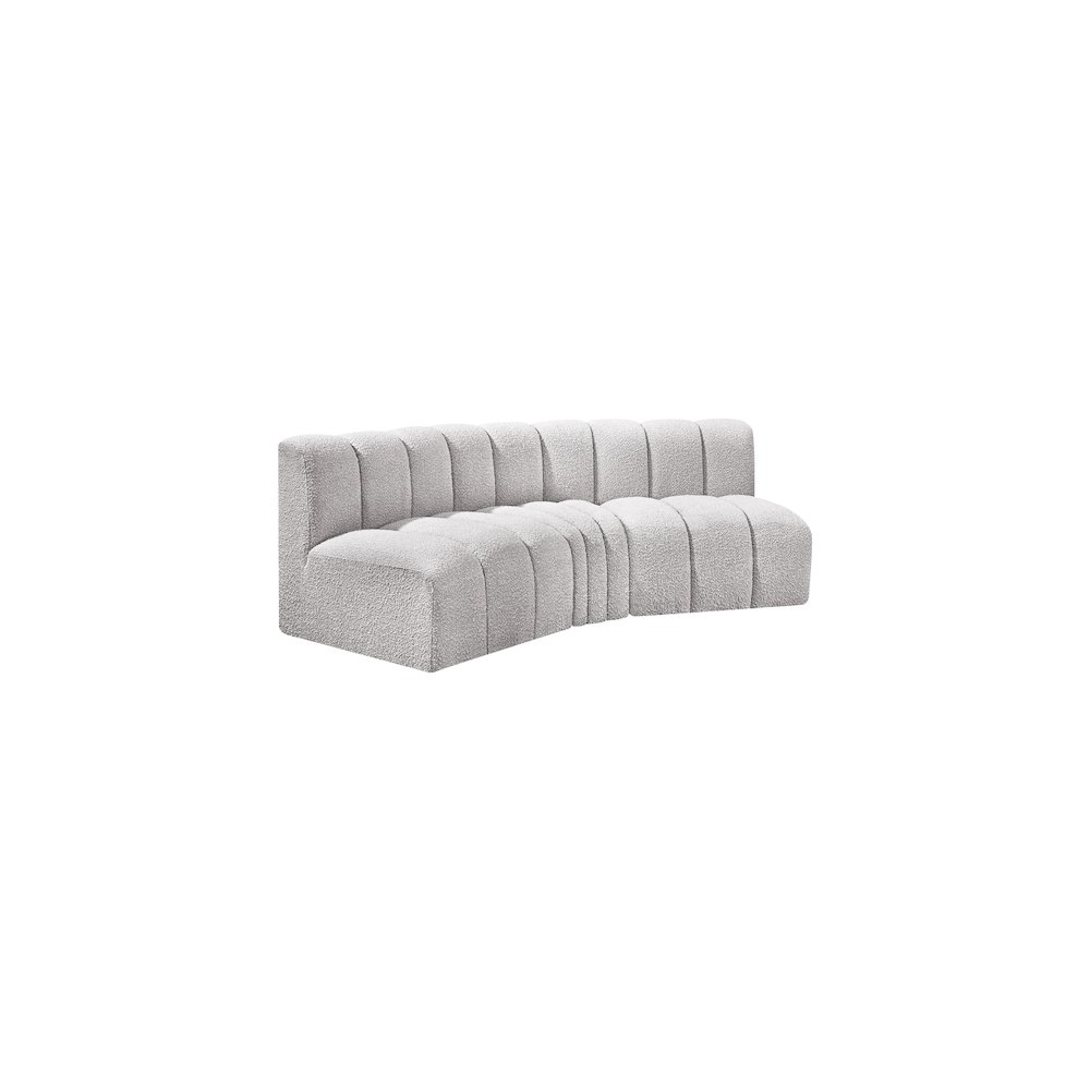 Arc Grey Boucle Fabric Modular Sofa. Picture 5