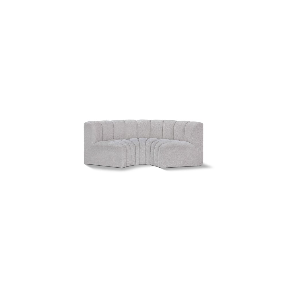 Arc Grey Boucle Fabric Modular Sofa. Picture 1