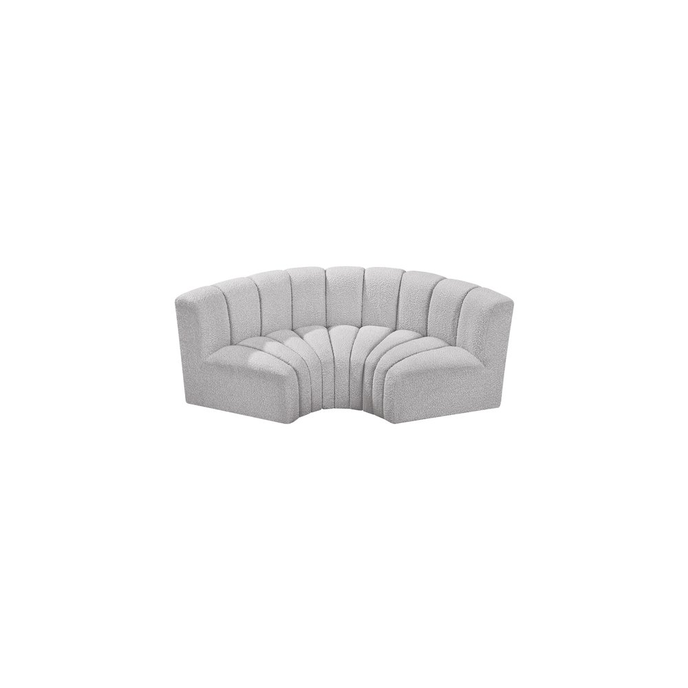 Arc Grey Boucle Fabric Modular Sofa. Picture 4