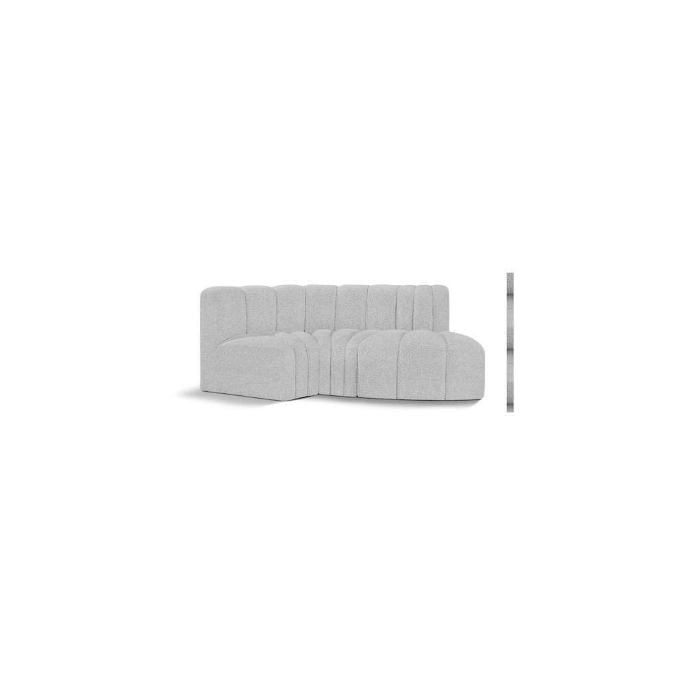 Arc Grey Boucle Fabric Modular Sofa. Picture 1
