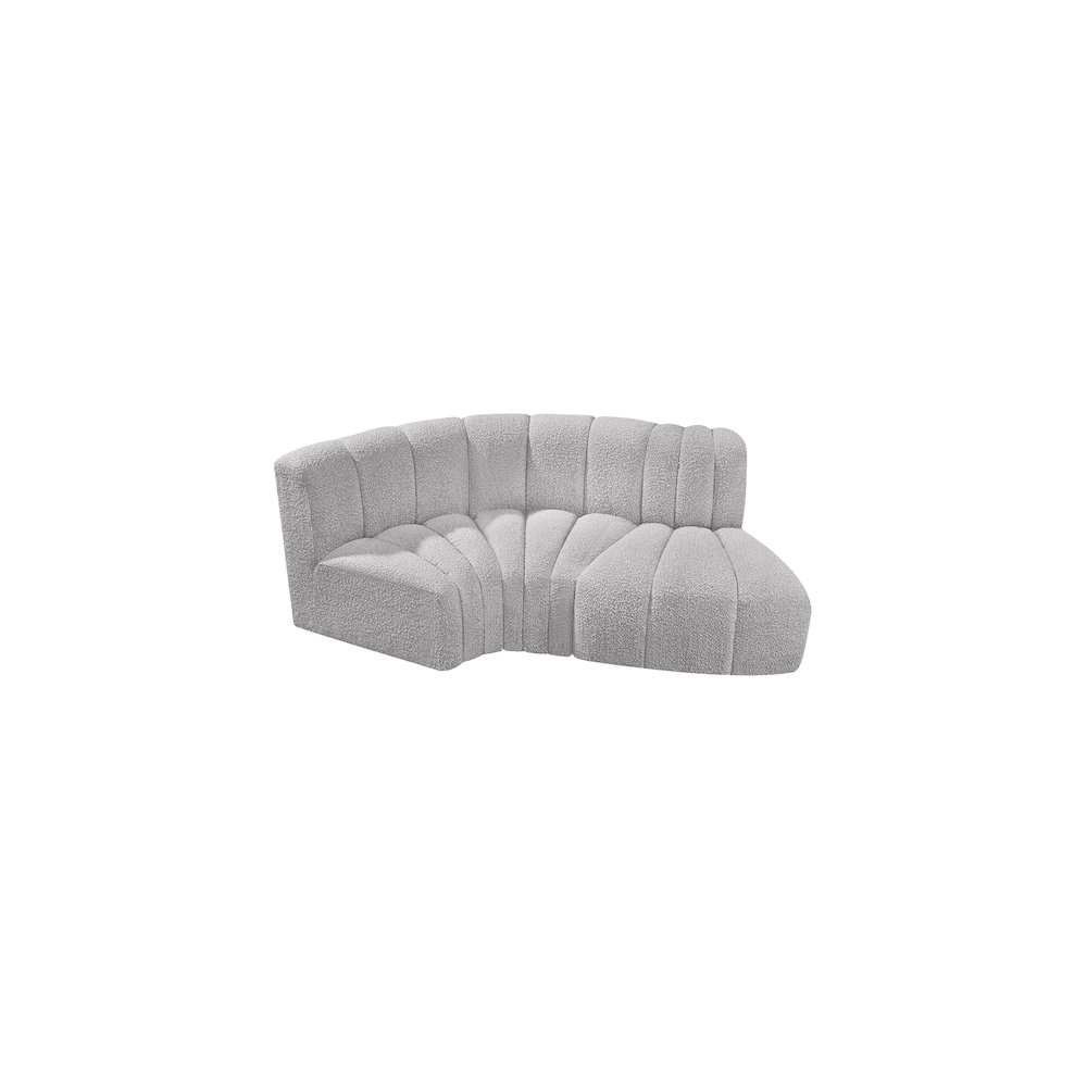 Arc Grey Boucle Fabric Modular Sofa. Picture 4
