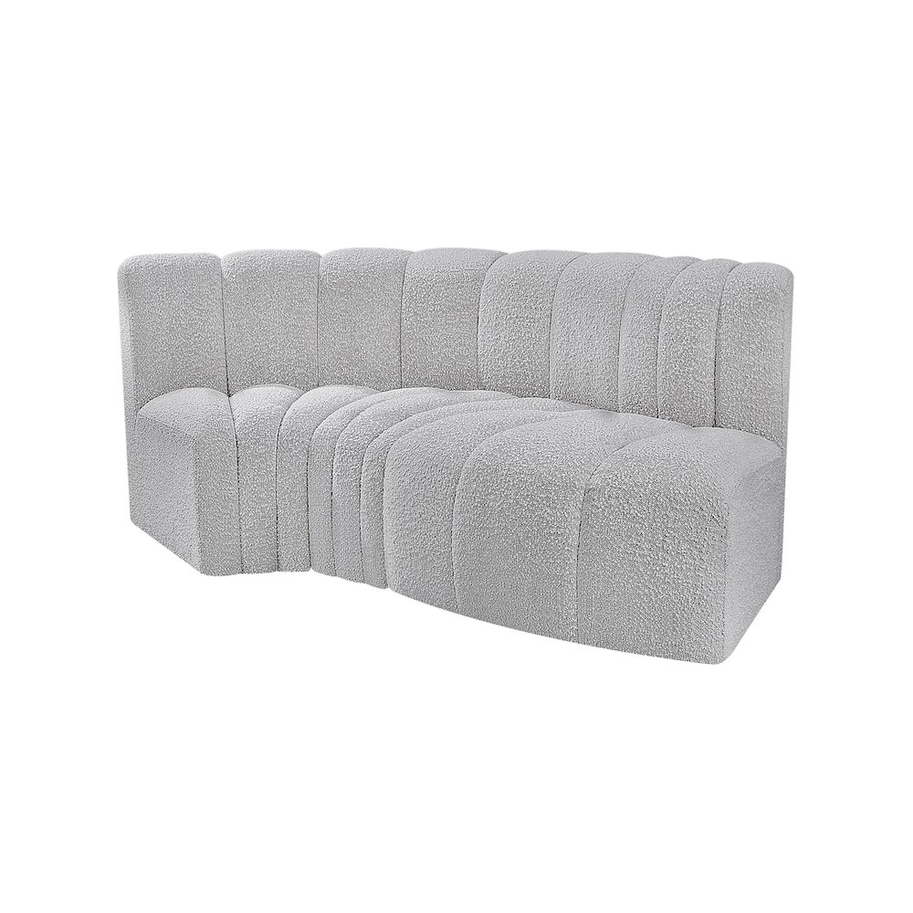 Arc Grey Boucle Fabric Modular Sofa. Picture 5