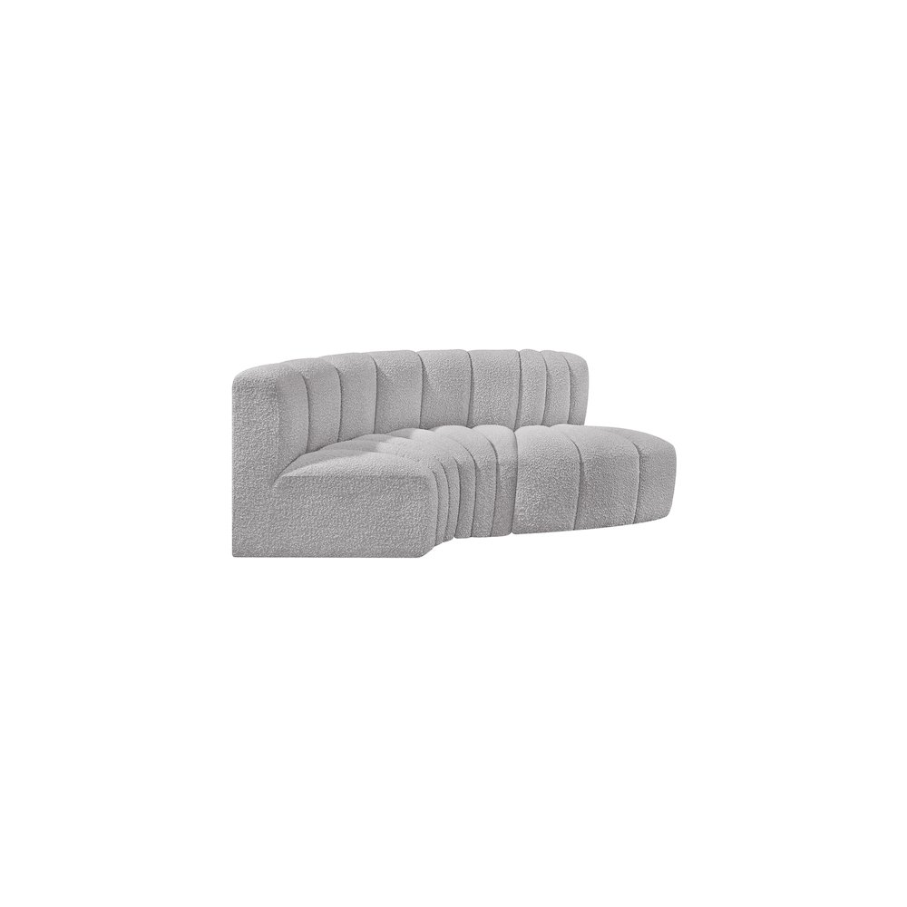 Arc Grey Boucle Fabric Modular Sofa. Picture 6