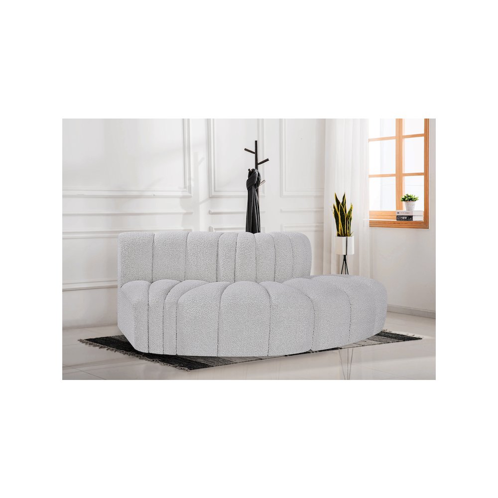 Arc Grey Boucle Fabric Modular Sofa. Picture 2