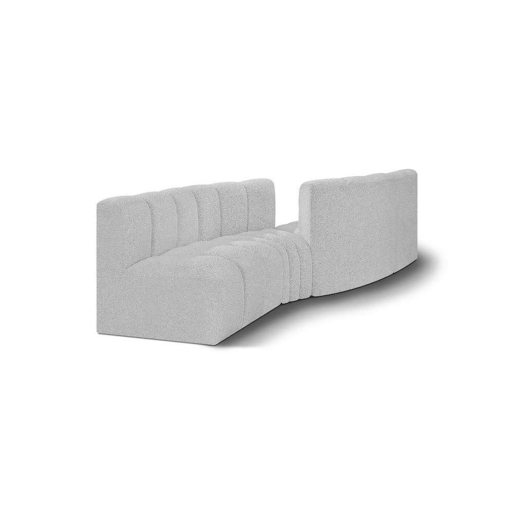 Arc Grey Boucle Fabric Modular Sofa. Picture 1