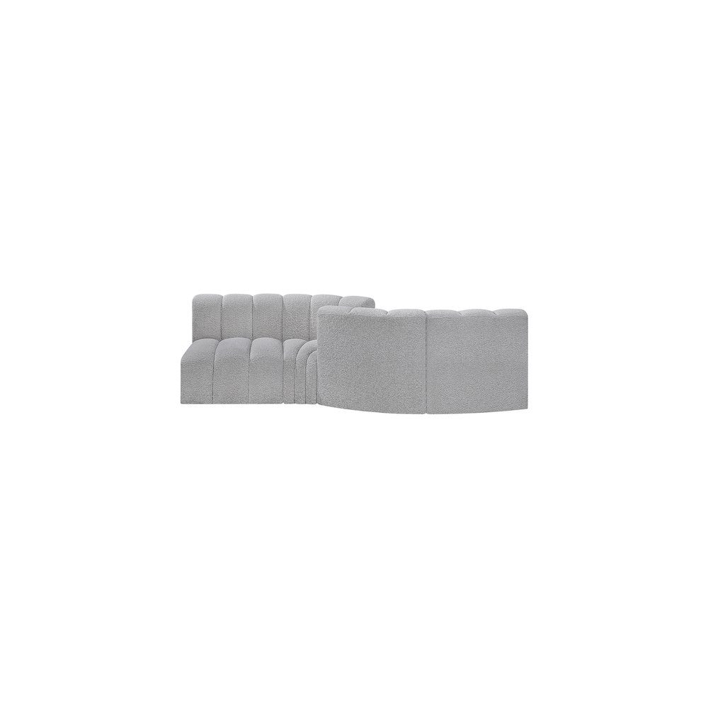 Arc Grey Boucle Fabric Modular Sofa. Picture 3