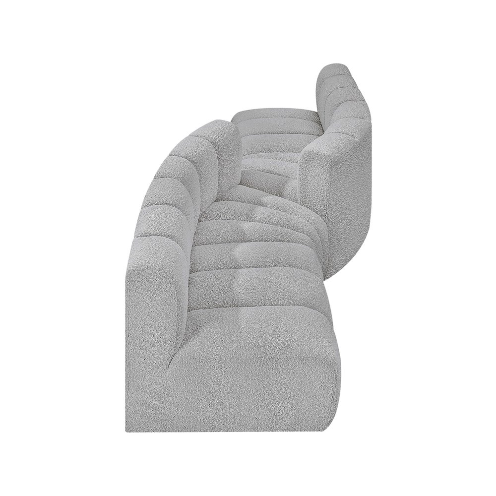 Arc Grey Boucle Fabric Modular Sofa. Picture 4