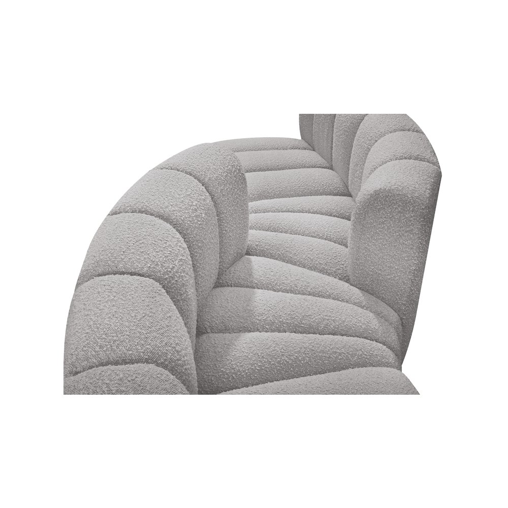 Arc Grey Boucle Fabric Modular Sofa. Picture 6
