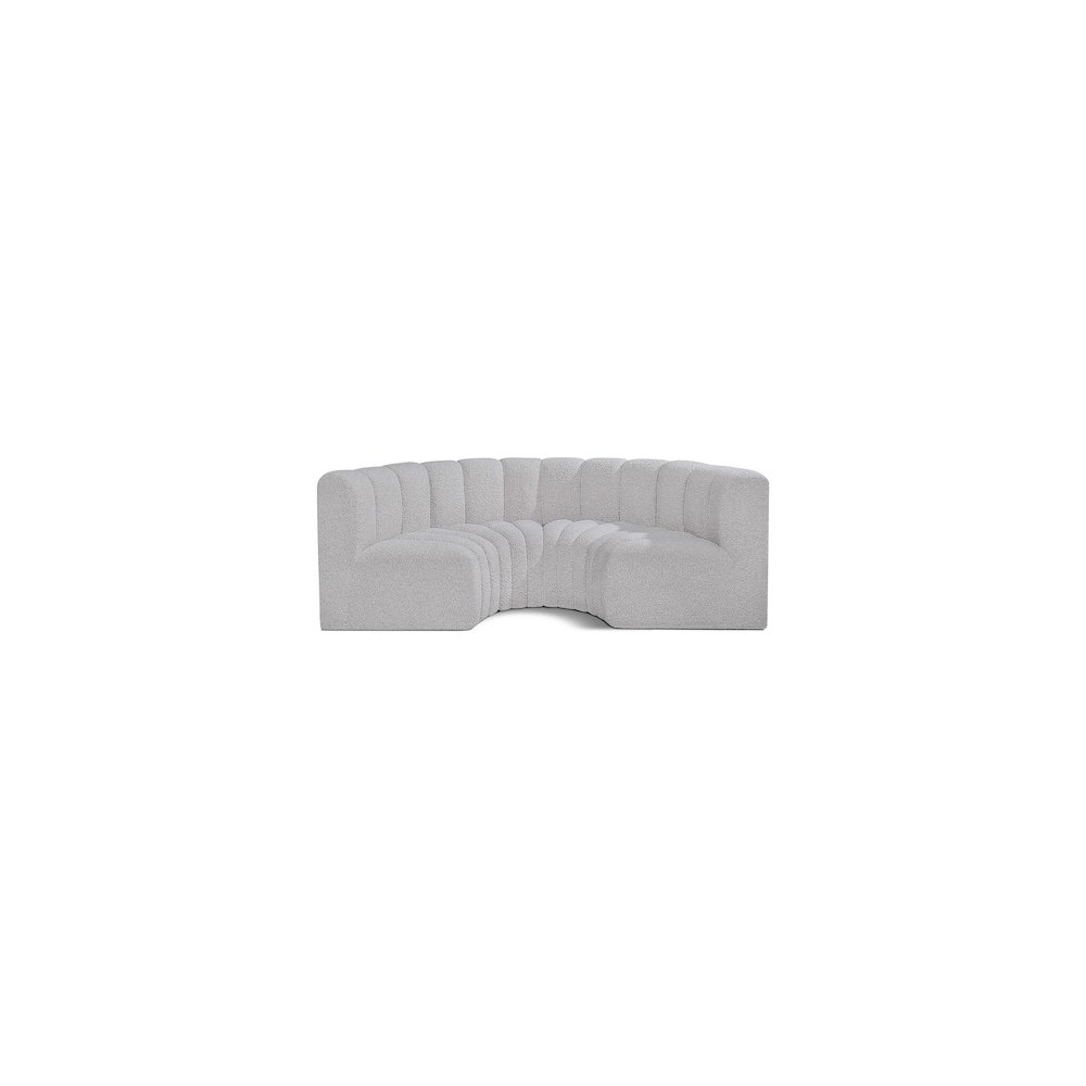 Arc Grey Boucle Fabric Modular Sofa. Picture 1