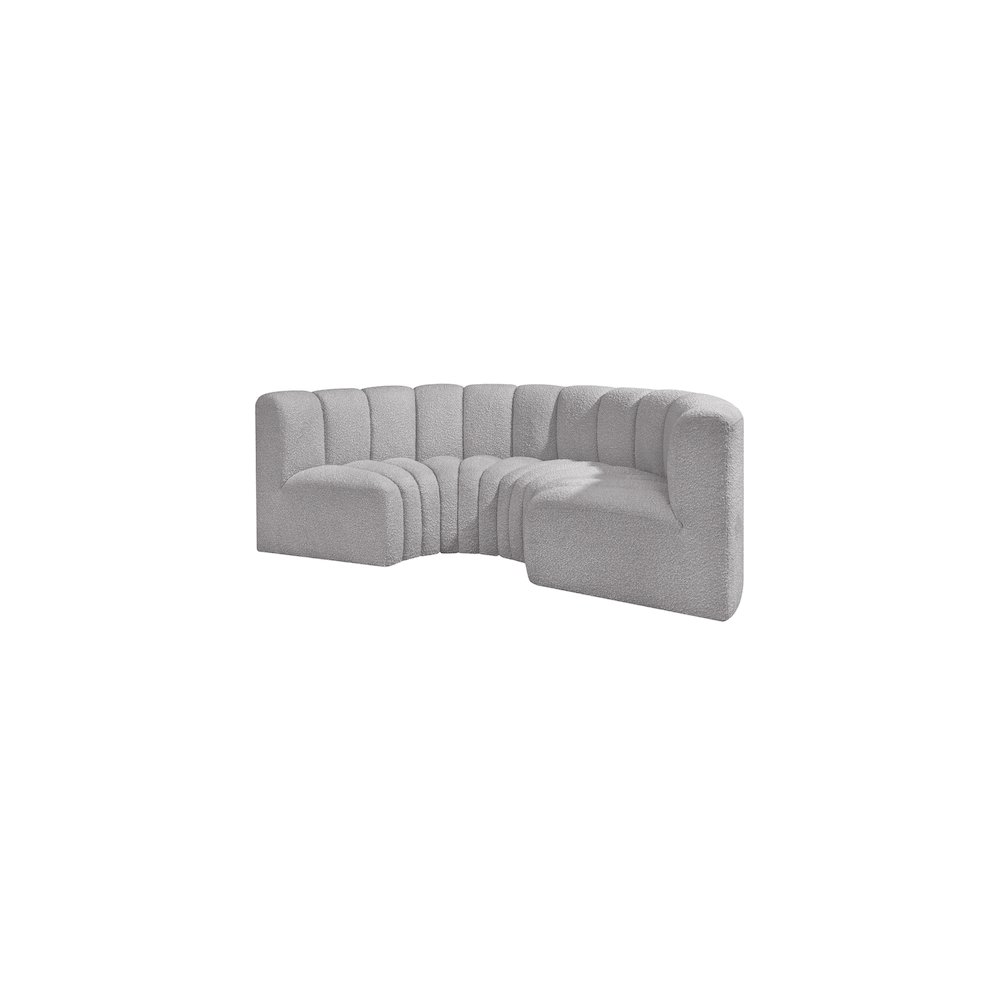 Arc Grey Boucle Fabric Modular Sofa. Picture 4