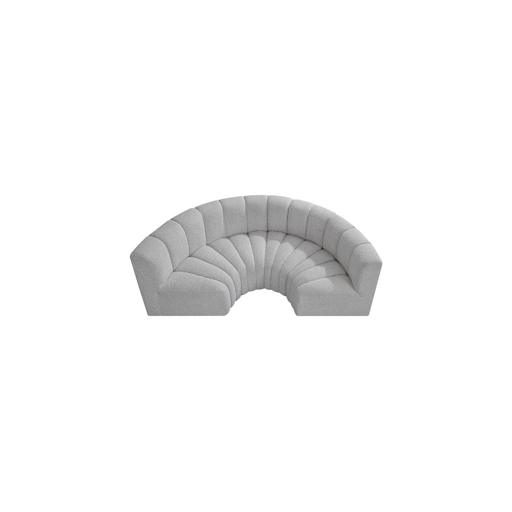 Arc Grey Boucle Fabric Modular Sofa. Picture 5