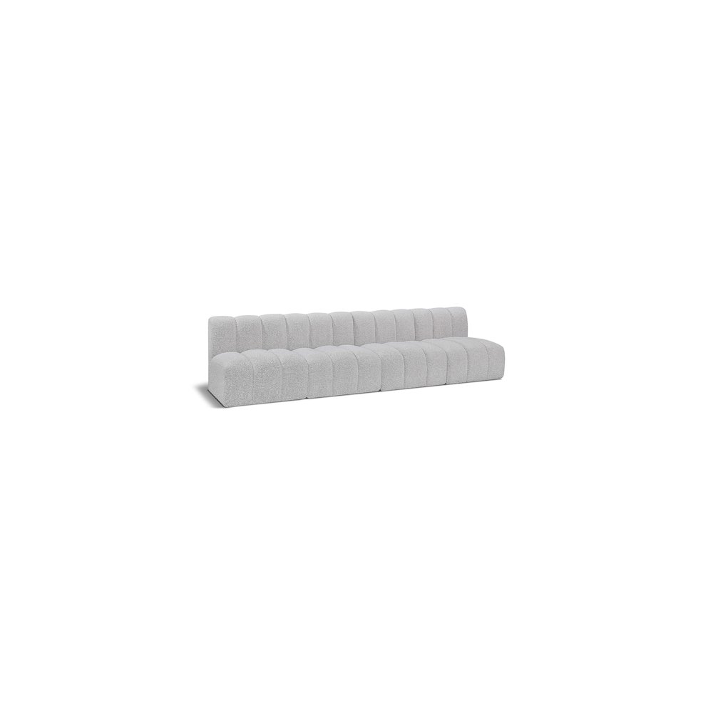 Arc Grey Boucle Fabric Modular Sofa. Picture 1