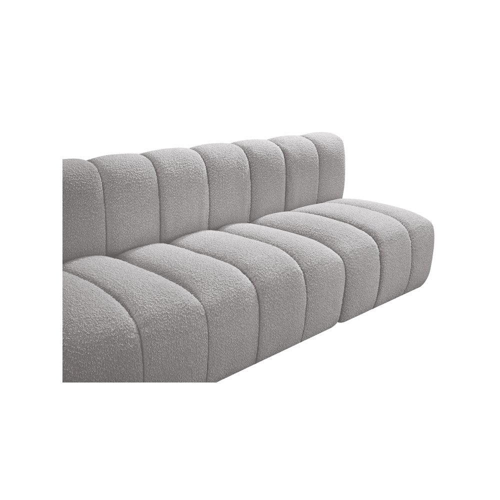 Arc Grey Boucle Fabric Modular Sofa. Picture 7