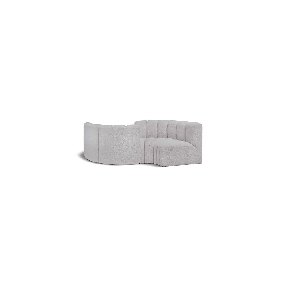 Arc Grey Boucle Fabric Modular Sofa. Picture 1
