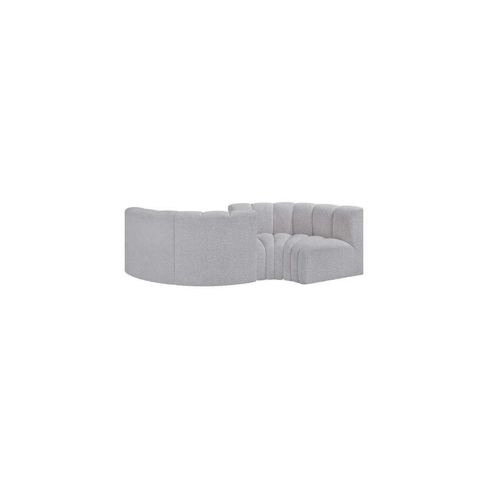 Arc Grey Boucle Fabric Modular Sofa. Picture 3