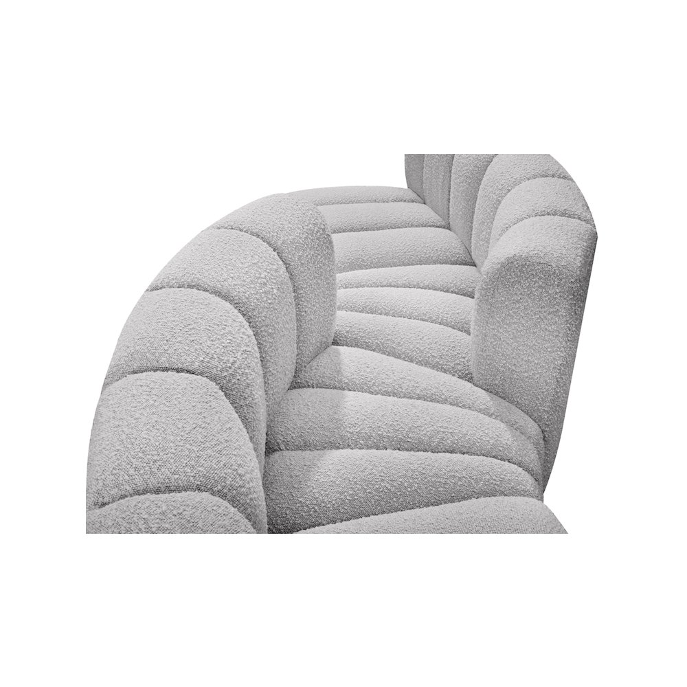 Arc Grey Boucle Fabric Modular Sofa. Picture 7