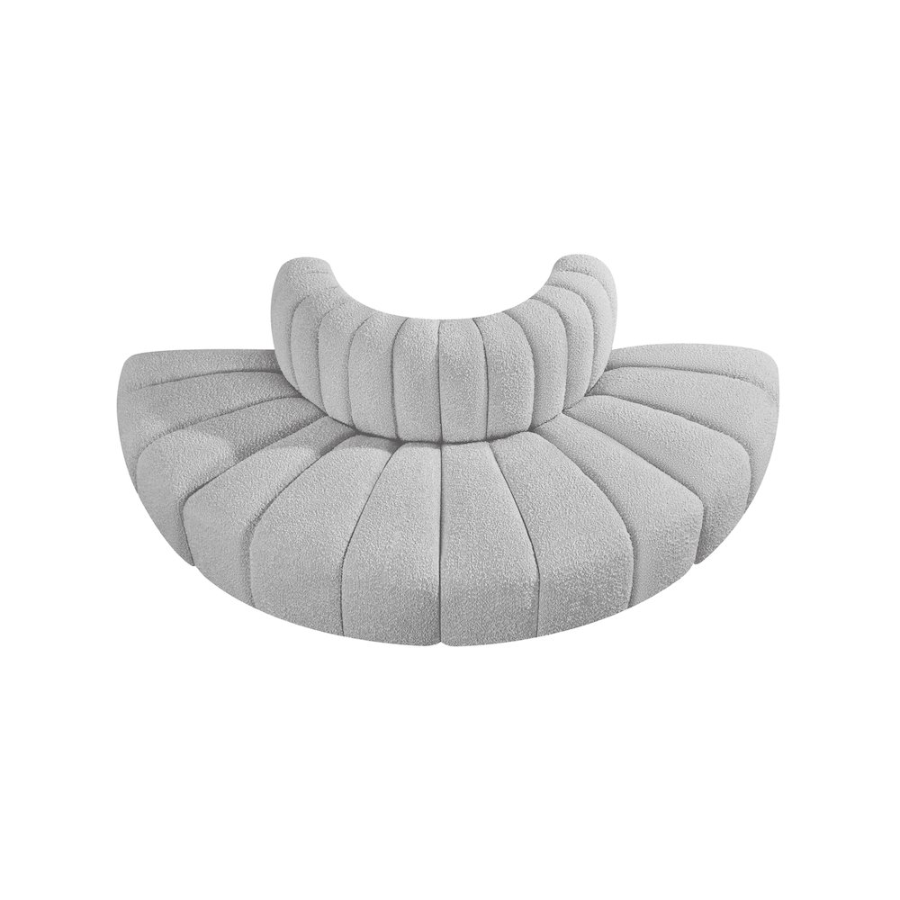 Arc Grey Boucle Fabric Modular Sofa. Picture 4