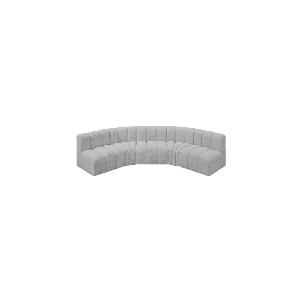 Arc Grey Boucle Fabric Modular Sofa. Picture 4