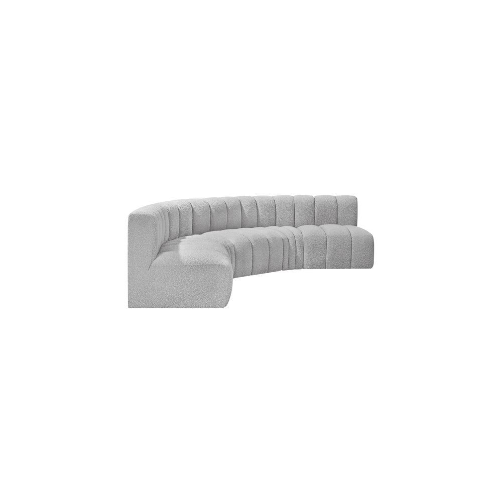 Arc Grey Boucle Fabric Modular Sofa. Picture 5