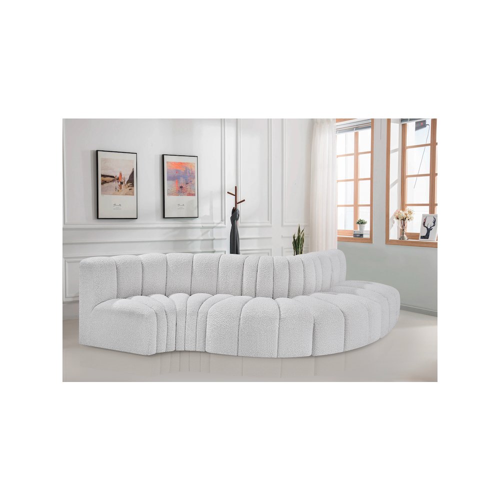 Arc Grey Boucle Fabric Modular Sofa. Picture 2