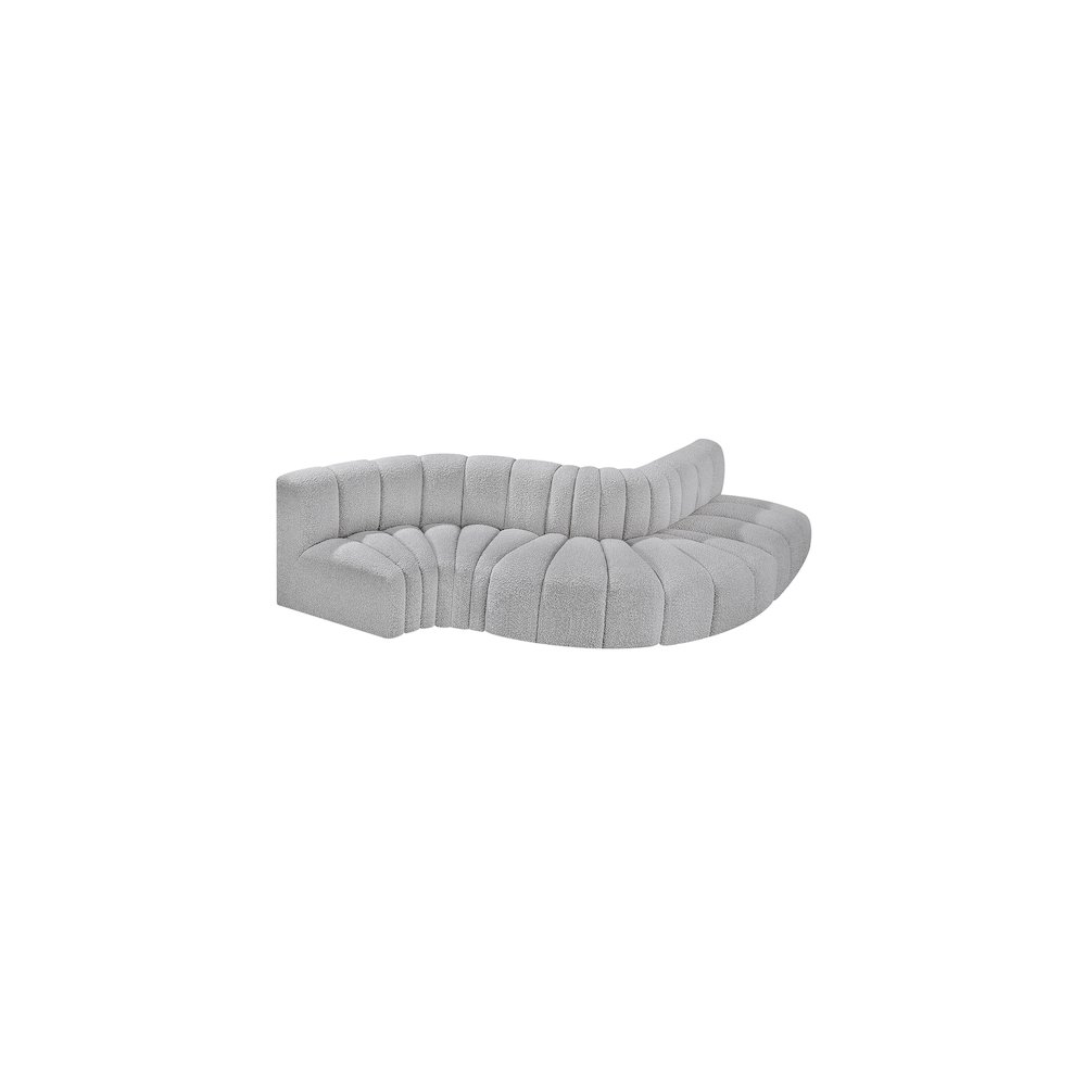 Arc Grey Boucle Fabric Modular Sofa. Picture 4