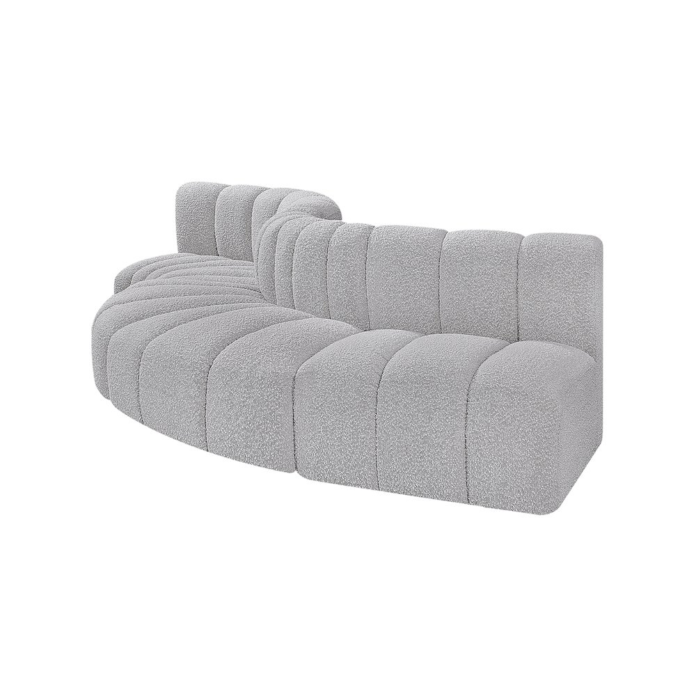 Arc Grey Boucle Fabric Modular Sofa. Picture 5