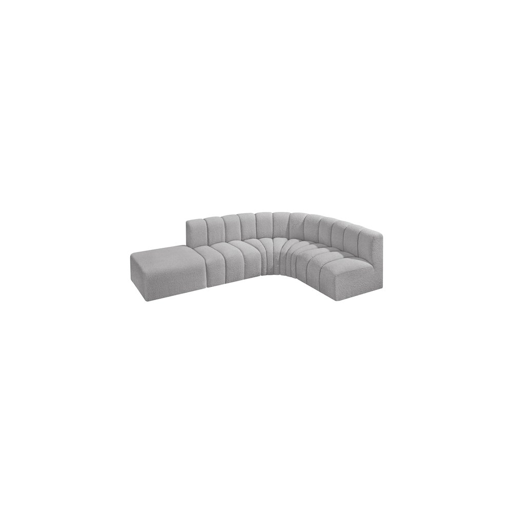Arc Grey Boucle Fabric Modular Sofa. Picture 4