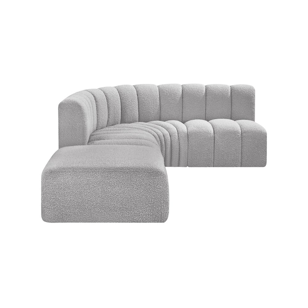 Arc Grey Boucle Fabric Modular Sofa. Picture 5