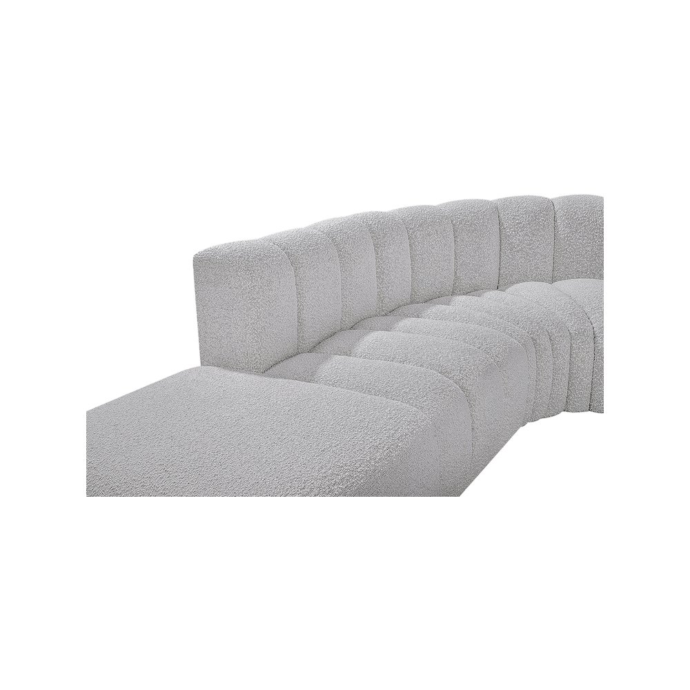 Arc Grey Boucle Fabric Modular Sofa. Picture 6