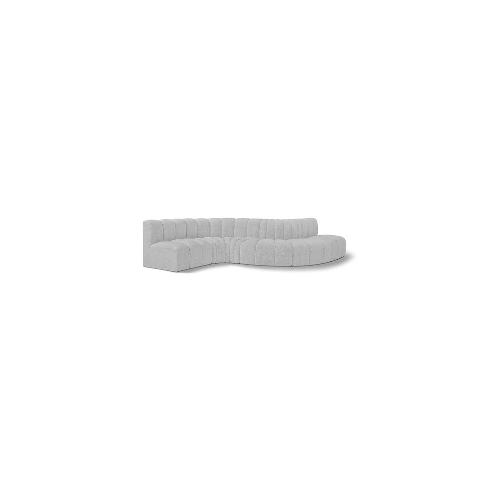 Arc Grey Boucle Fabric Modular Sofa. Picture 1