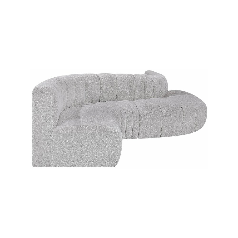 Arc Grey Boucle Fabric Modular Sofa. Picture 5