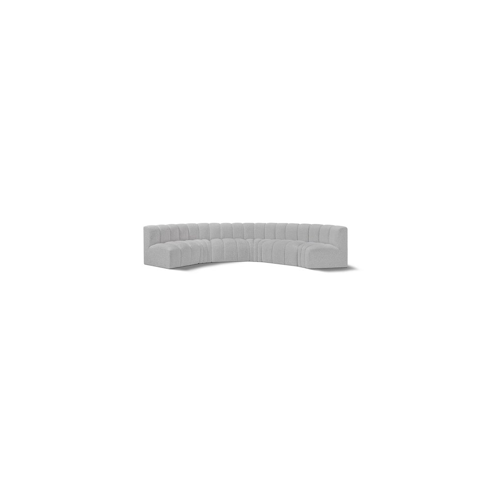 Arc Grey Boucle Fabric Modular Sofa. Picture 1