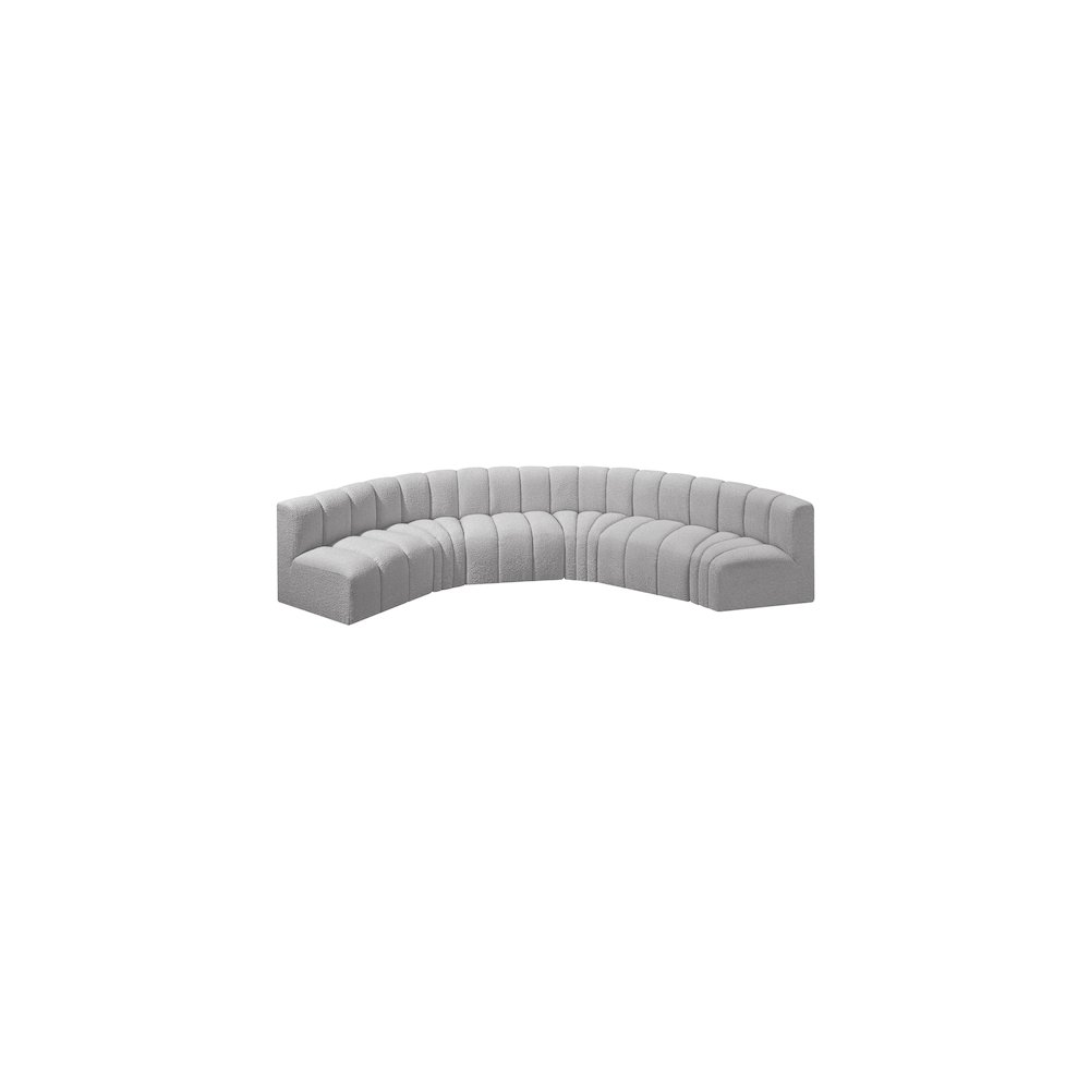 Arc Grey Boucle Fabric Modular Sofa. Picture 4