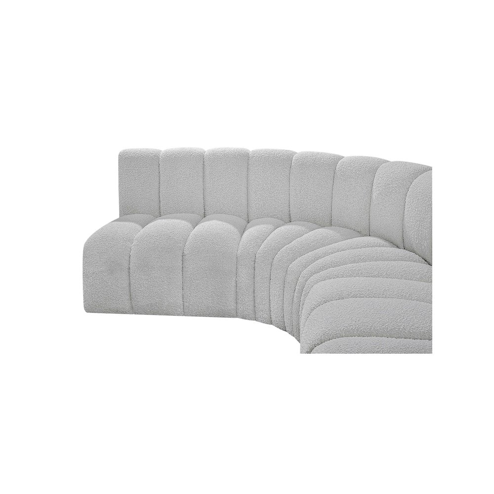 Arc Grey Boucle Fabric Modular Sofa. Picture 7