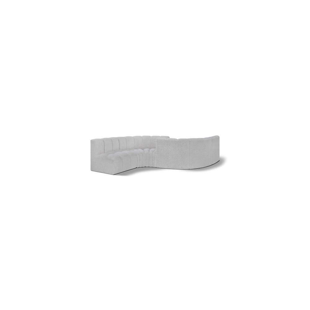 Arc Grey Boucle Fabric Modular Sofa. Picture 1