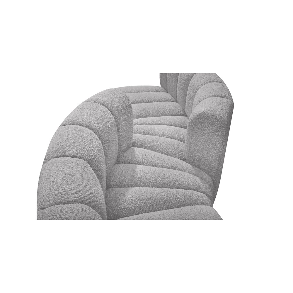 Arc Grey Boucle Fabric Modular Sofa. Picture 4