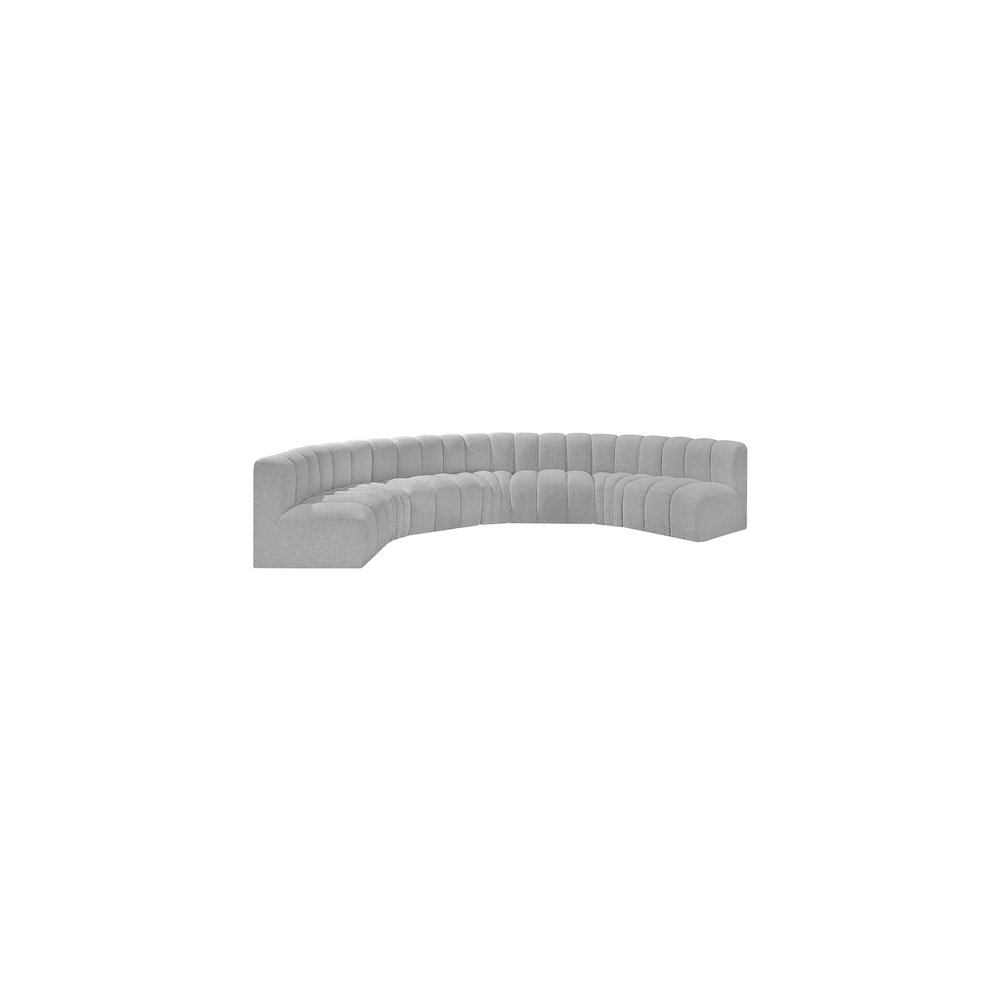 Arc Grey Boucle Fabric Modular Sofa. Picture 4